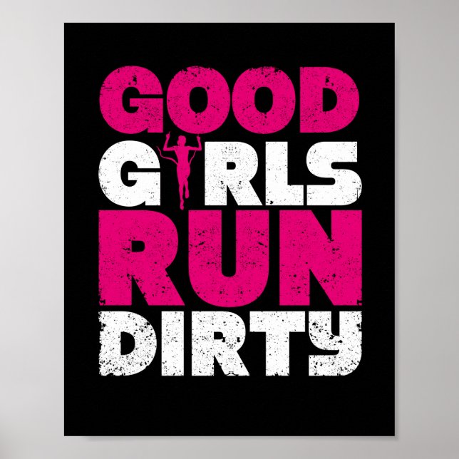 Poster Funny Trail Courir Jogging Runner Girl Good (Devant)