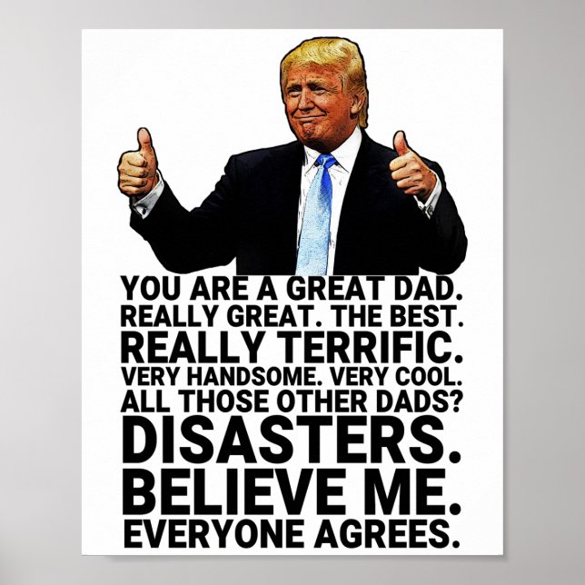Poster Funny Trump père carte d'anniversaire (Devant)