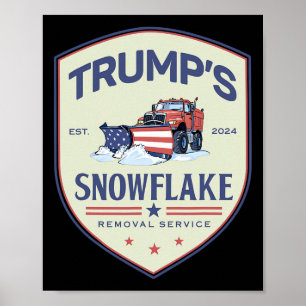 Poster Funny Trump Snowflake Service Élection 202