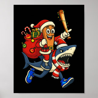 Poster Funny Tung Tung Sahur Riding Tralala Xmas Italian 