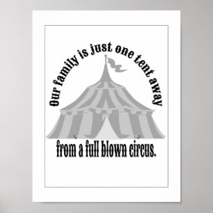 Poster Funny Une tente loin Circus