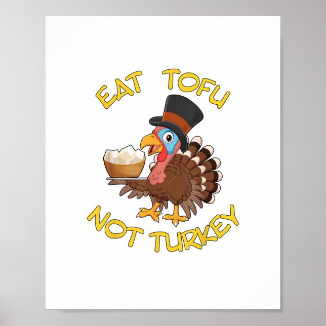 Poster Funny Vegan Vegetarian (Devant)
