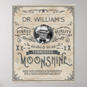 Poster Funny Vintage Moonshine Hillbilly médecine personn