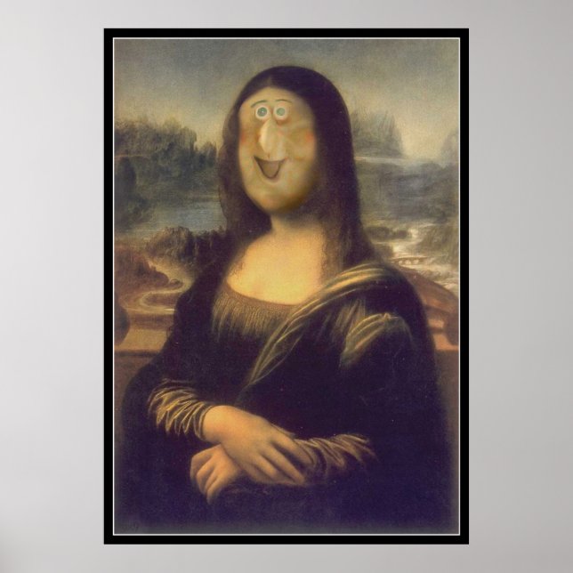 Poster Funny Visage Mona Lisa rire (Devant)