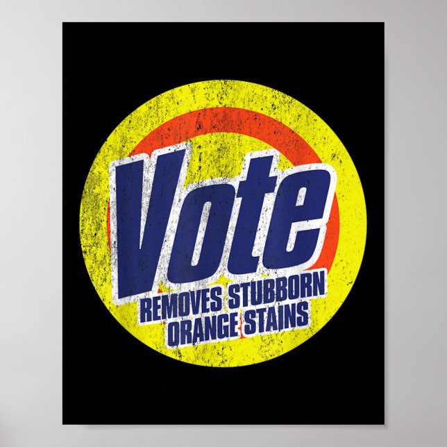 Poster Funny Vote supprime Orange Têtu Contre Orange (Devant)