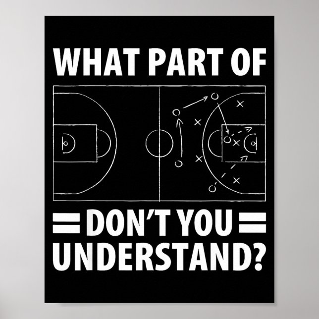 Poster Funny What Part Of Basketball Don't You Understand (Devant)
