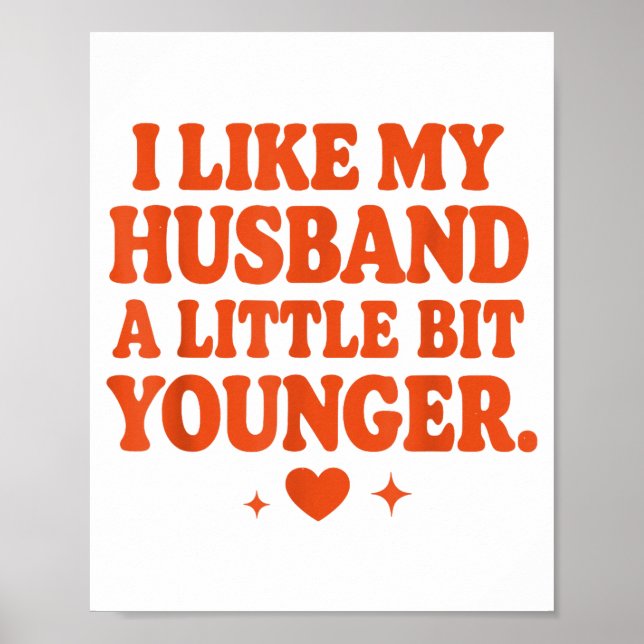 Poster Funny Wife Husband I Like My Husband A Little Bit  (Devant)