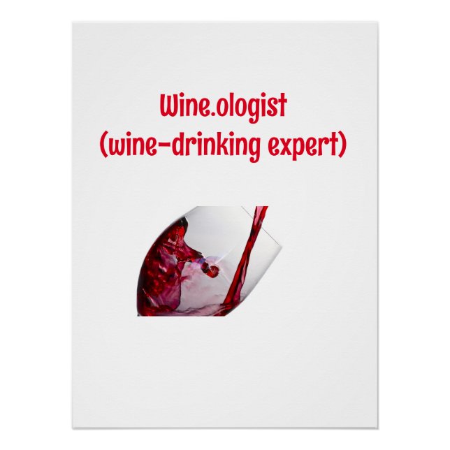Poster Funny Wine Drinking Graphic  (Devant)