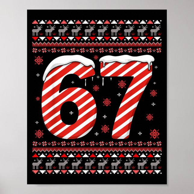 Poster Funny Xmas 67 Six Seven Meme Gen Alpha Slang Chris (Devant)