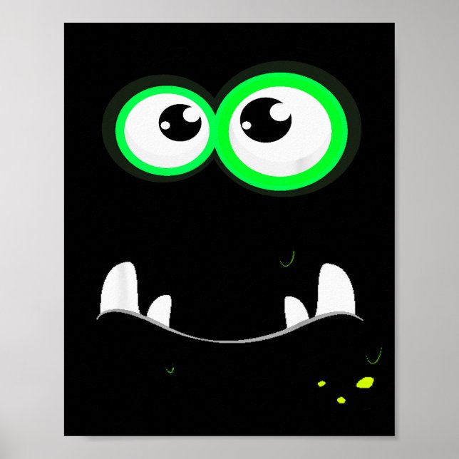 Poster Funny Y Monster Eyeball Face Easy Christma Costume (Devant)