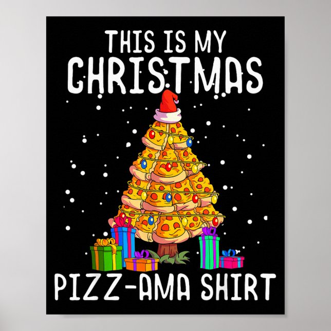 Poster Funny Zza Christmas Tree Shirt Men Kids Zza Lover  (Devant)