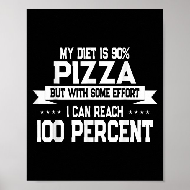 Poster Funny Zza Lover New Years Resolution Quote  (Devant)