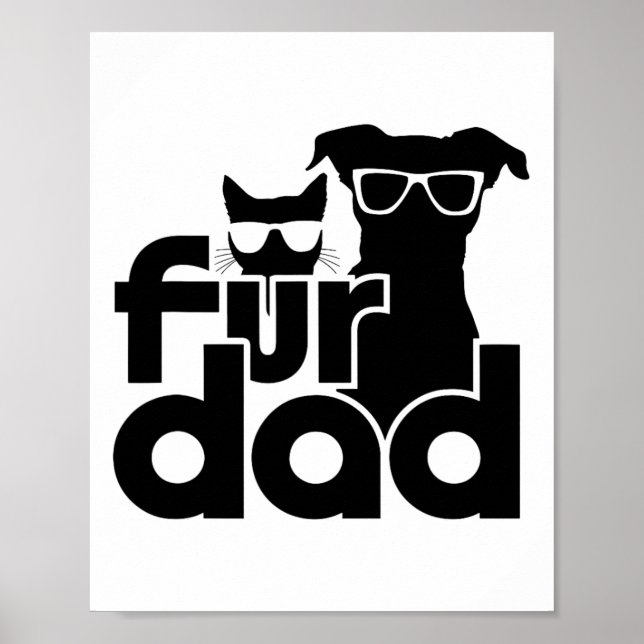 Poster Fur Papa Drôle Fête des pères Chemises Chat Et Amo (Devant)