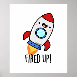Poster Furée Funny Rocket Pun