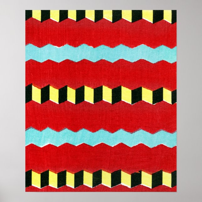 Poster Furuya Korin Vintage Woodblock Print of Japanese (Devant)