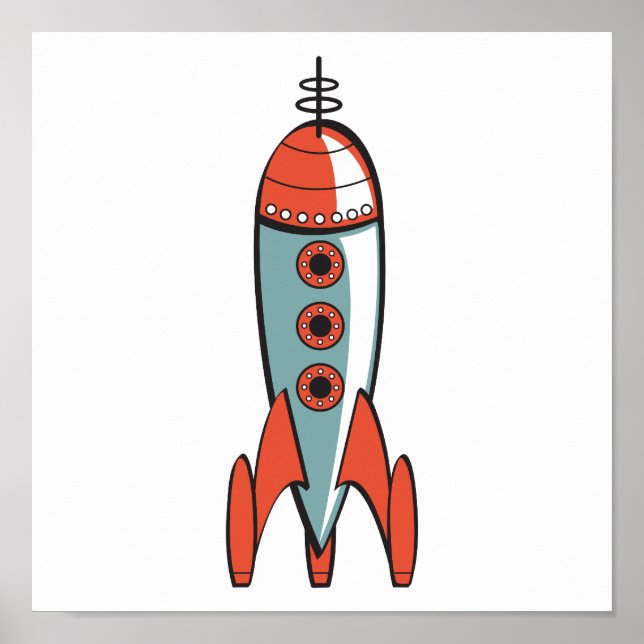 Poster fusée spatiale (Devant)