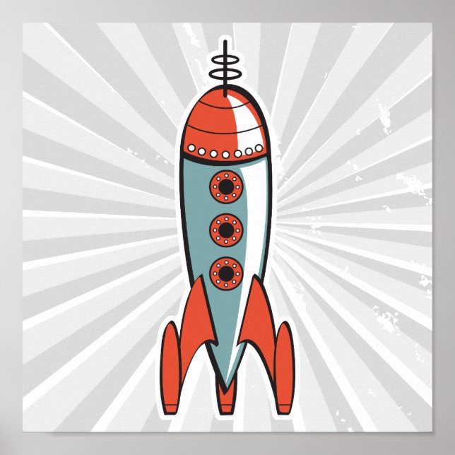 Poster fusée spatiale (Devant)