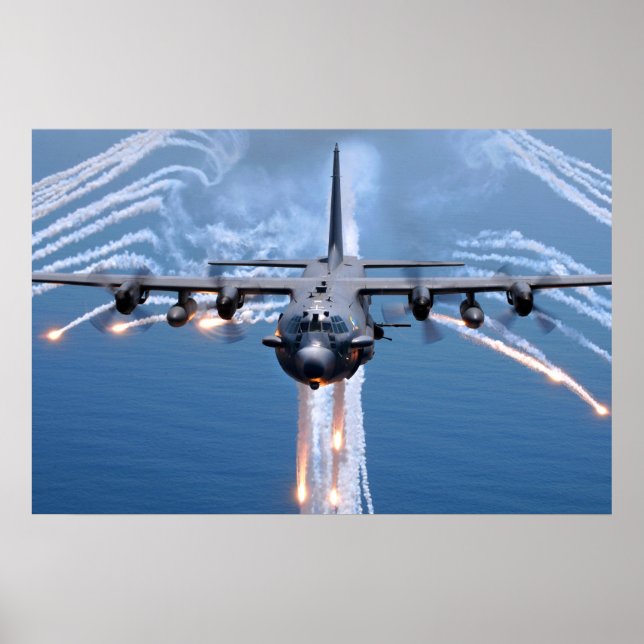 Poster Fusées de largage de spectre AC-130H (Devant)