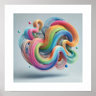 Poster Fusion Abstraite unique