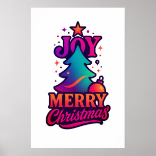 Poster Fusion rayonnante de Noël