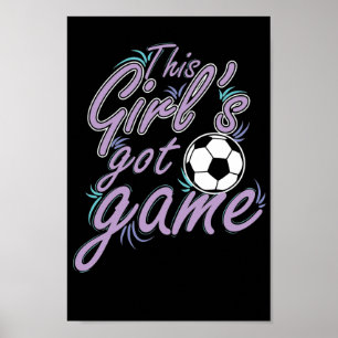 Poster Fußball "Cette fille a un jeu"