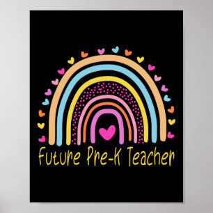 Poster Futur Pré-K enseignant Rainbow