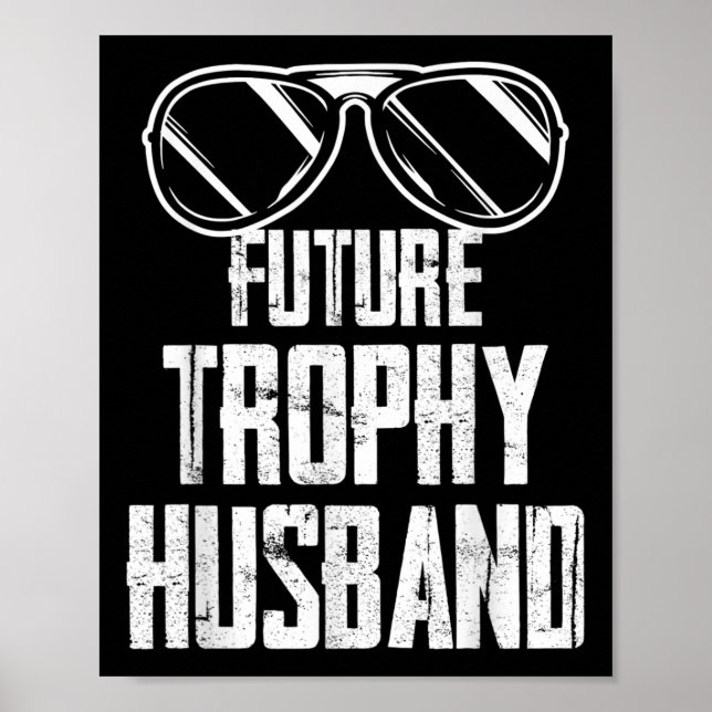 Poster Futur Trophée Fiance Groom Pour Être Mari Bachelor (Devant)
