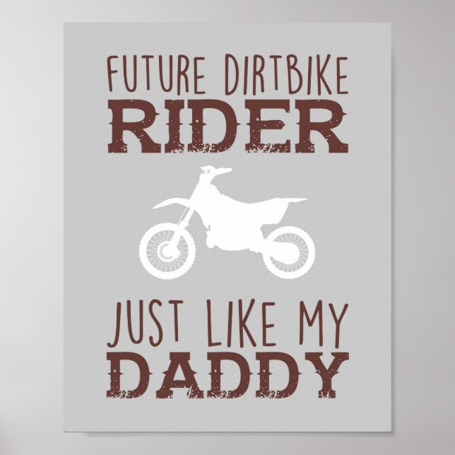 Poster Future Dirtbike Rider Baby Boy Nursery Imprimer (Devant)