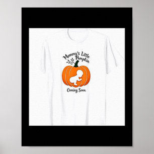 Poster Future maman Halloween, mon petit citrouille arriv