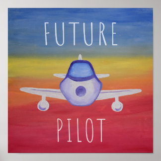 Poster Future Pilot Airplanr Postef