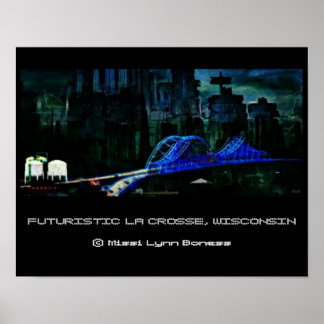 Poster Futuriste La Crosse Wisconsin