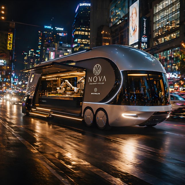 Poster Futuristic Food Truck Luxury Concept  (Créateur téléchargé)
