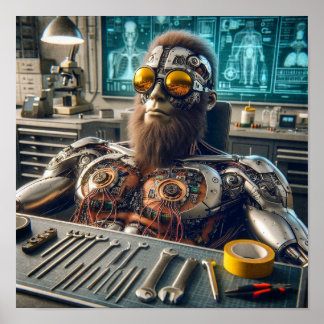 Poster Futuristic Robot Engineer