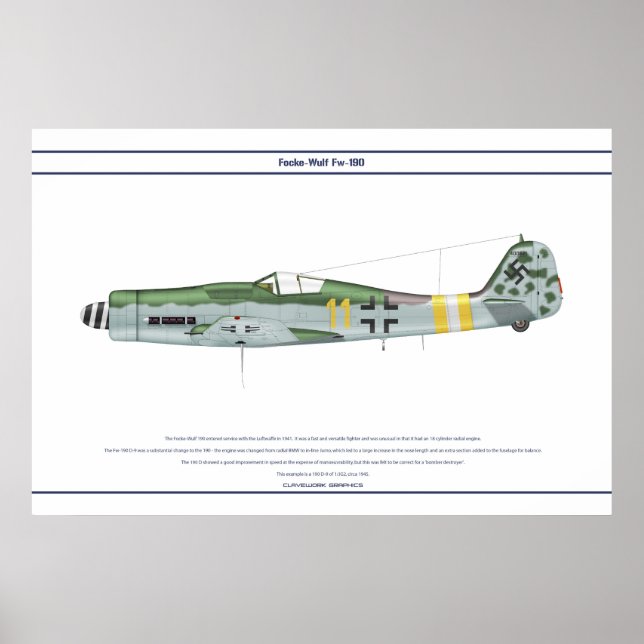 Poster Fw-190 D-9 JG2 1 (Devant)
