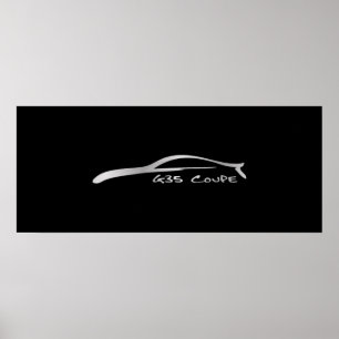 Poster G35 Brush Stroke - Silver
