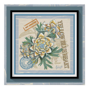 Poster G Bureau de la création Fleur jaune