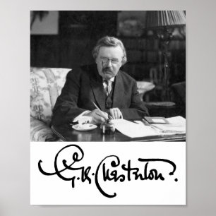 Poster G. K. Chesterton au travail