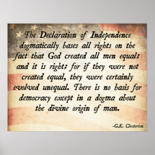 Poster G.K. Chesterton God Equality