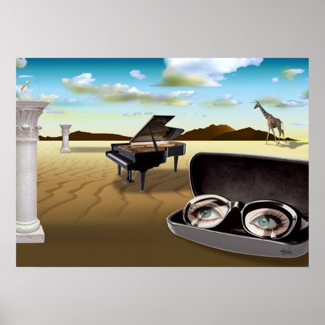 Poster G Sharp dans le désert - Surreal (Devant)