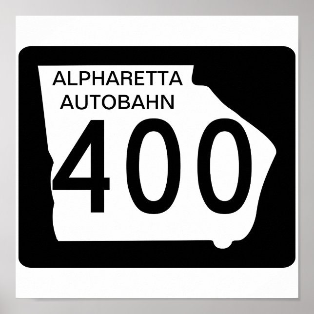 Poster GA 400 "Alpharetta Autobahn" (Devant)