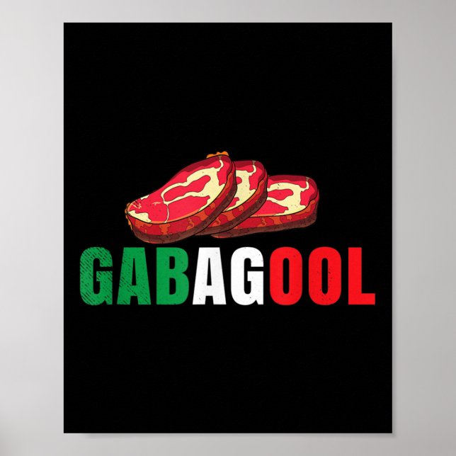Poster Gabagool Cacola Meat New Jersey Italian Pride Gift (Devant)