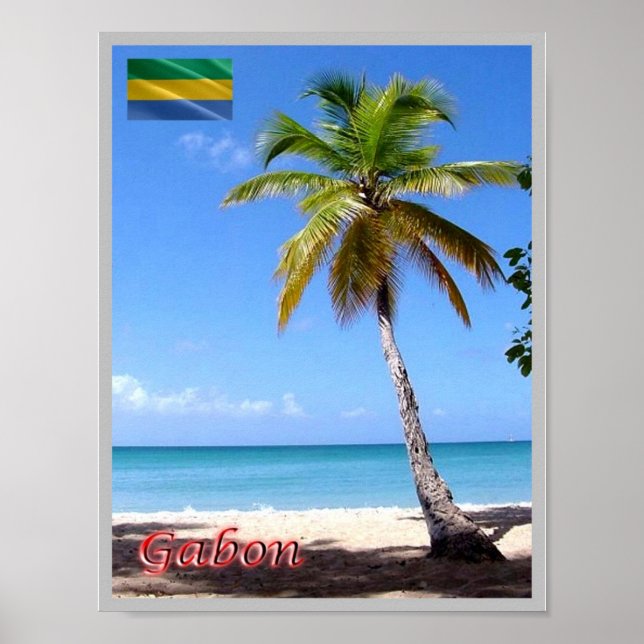 Poster Gabon - Palmier - (Devant)