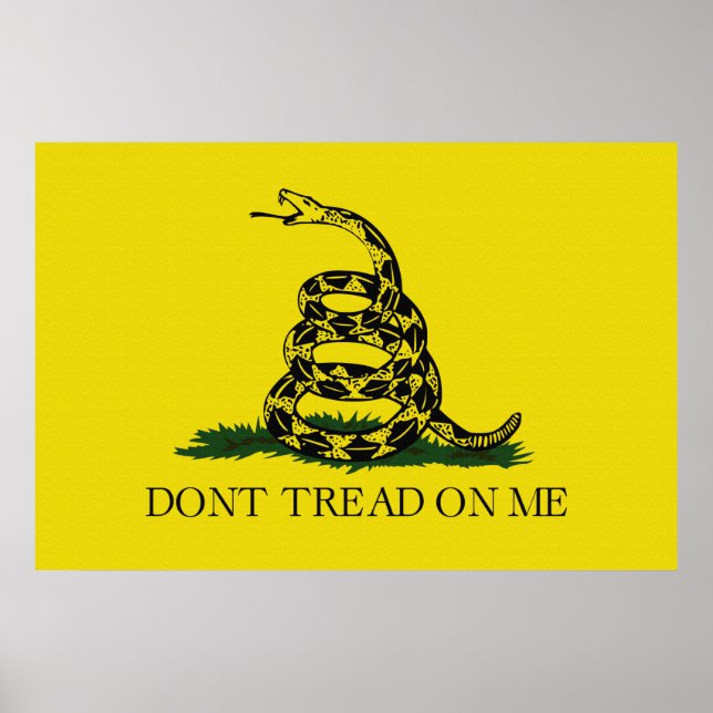 Poster Gadsden (Ne Pas Tourner Sur Moi) Drapeau Canvas Ma (Devant)