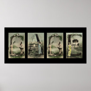 Poster GAGE Alphabet Lettre Nom Art