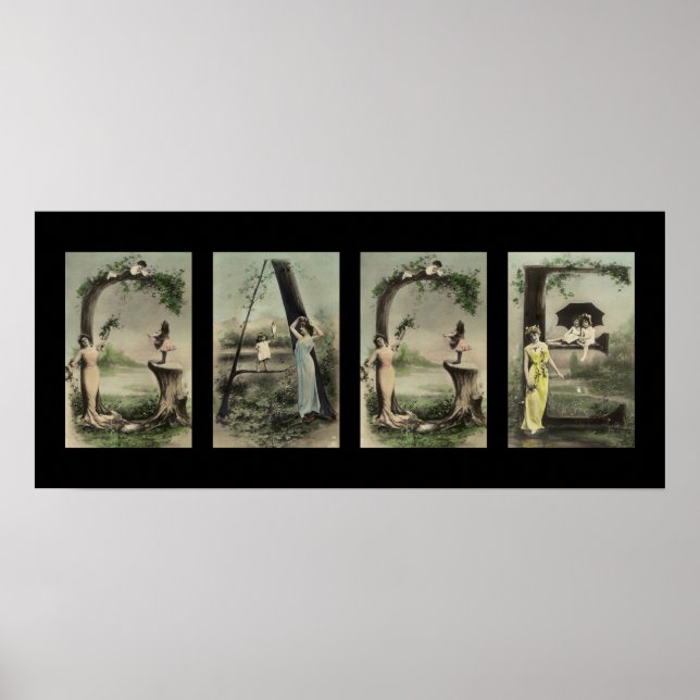 Poster GAGE Alphabet Lettre Nom Art (Devant)