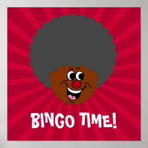 Poster Gagnant du prix de nuit de bingo-test de centre de