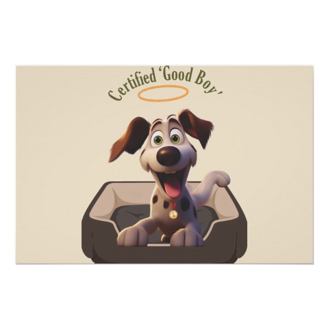 Poster Gagnant d'une médaille 'Bon Chien' (Devant)
