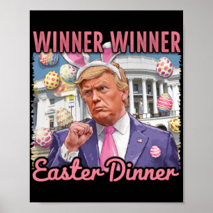 Poster Gagnant Gagnant Déjeuner de Pâques Président Trump
