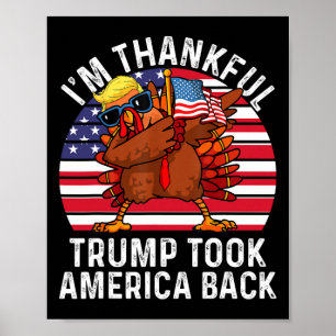 Poster Gagnant Je suis reconnaissant que Trump ait gagné