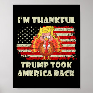 Poster Gagnant Je suis reconnaissant Trump a gagné a pris